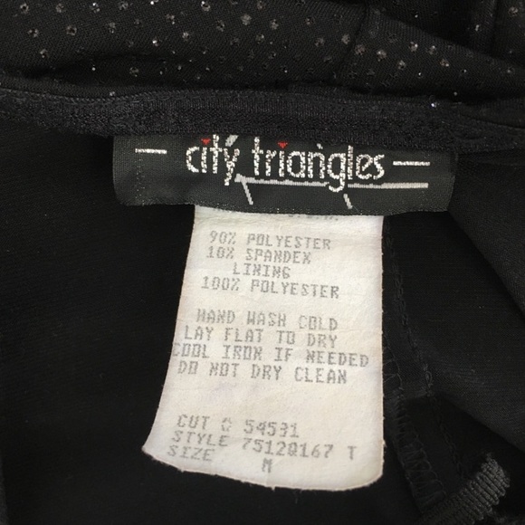 Black sparkle halter handkerchief dress size M - Picture 5 of 5